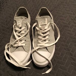 Converse Chuck Taylor silver sparkle sneakers